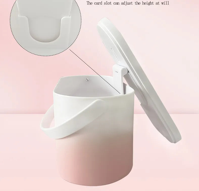 Portable LED Makeup Mirror & Travel Organizer Box